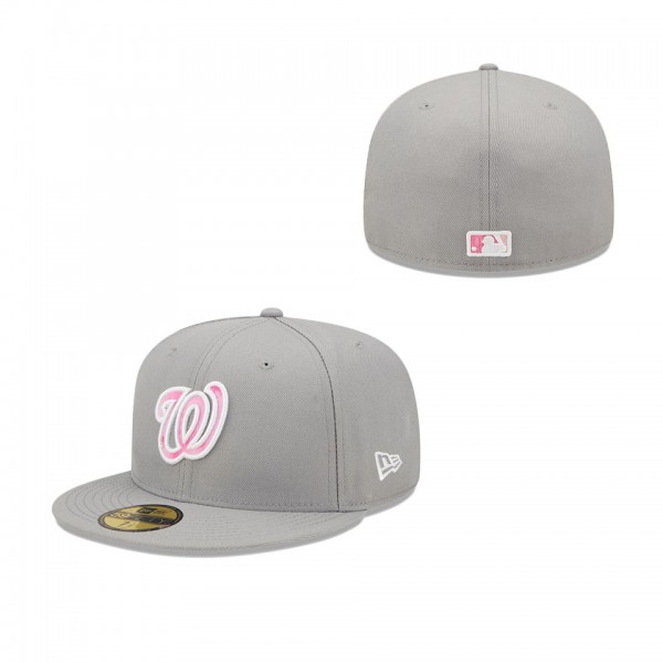 Men's Washington Nationals Gray 2022 Mother's Day On-Field 59FIFTY Fitted Hat
