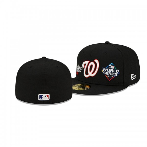 Washington Nationals Champion Black 59FIFTY Fitted Hat