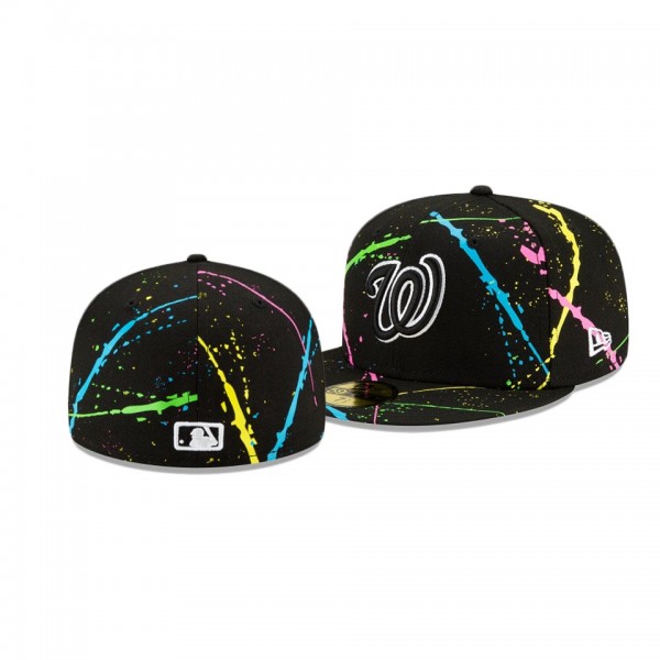 Washington Nationals Streakpop Black 59FIFTY Fitted Hat