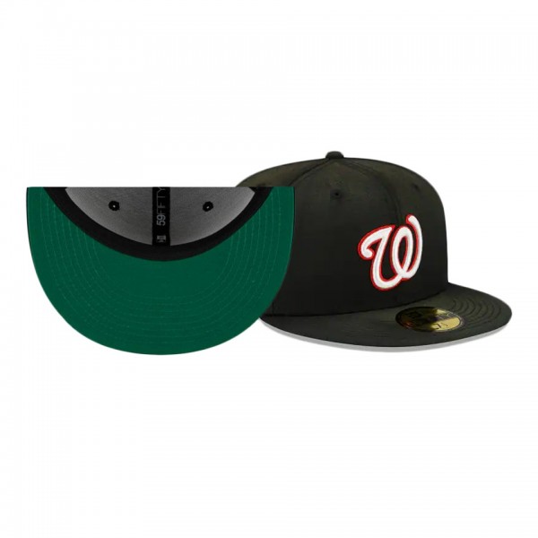 Washington Nationals Sun Fade Black 59FIFTY Fitted Hat