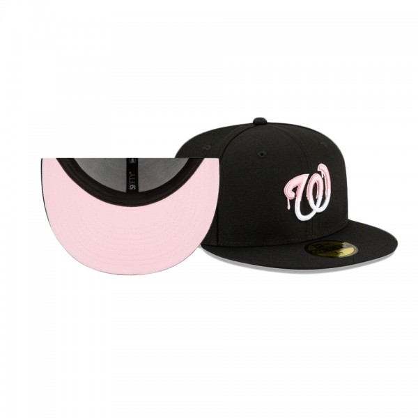 Washington Nationals Team Drip Black 59FIFTY Fitted Hat