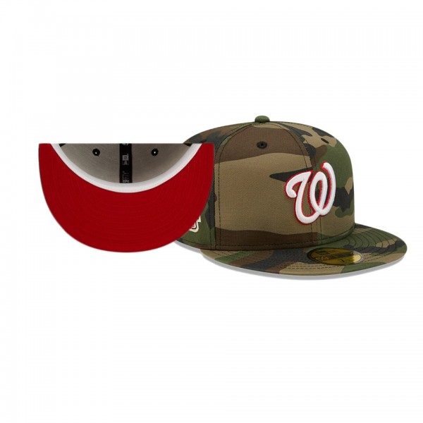 Washington Nationals Woodland Undervisor Camo Robert F. Kennedy Memorial Stadium Patch 59FIFTY Hat