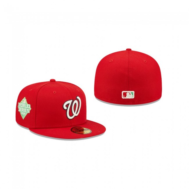 Washington Nationals Red Citrus Pop 59FIFTY Fitted Hat