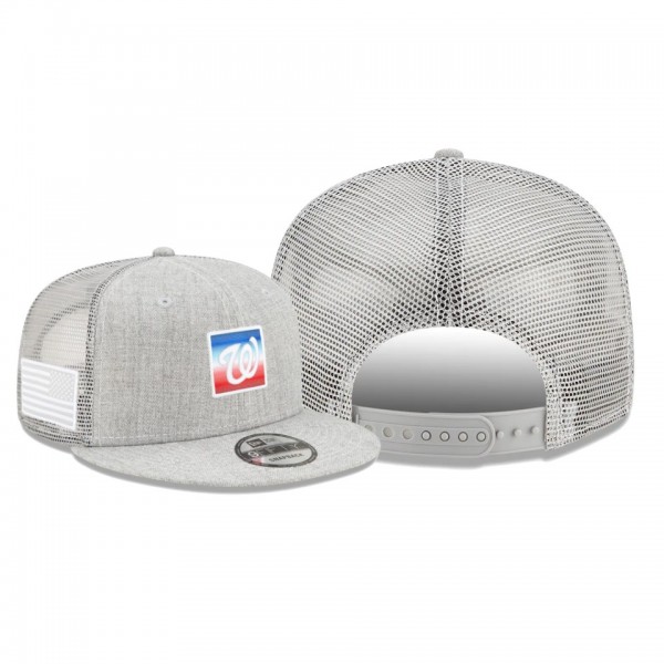 Men's Nationals USA Pop Gray 9FIFTY Snapback Hat