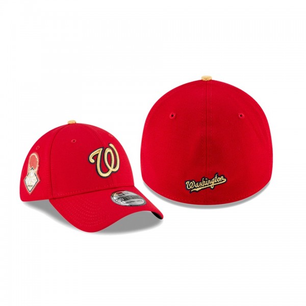 Men's Washington Nationals 2020 Gold Program Red 39THIRTY Flex Hat
