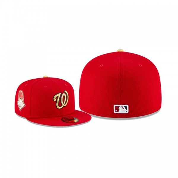 Men's Washington Nationals 2020 Gold Program Red 59FIFTY Fitted Hat