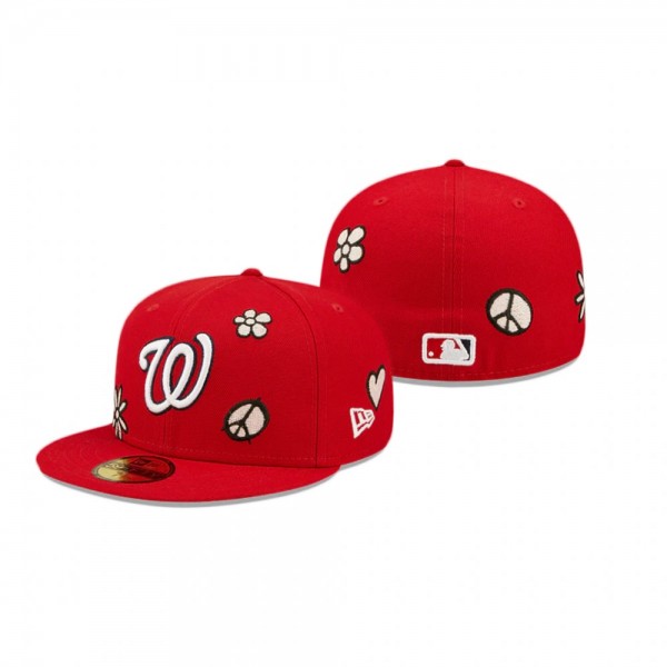 Washington Nationals Red UV Activated Sunlight Pop 59FIFTY Fitted Hat