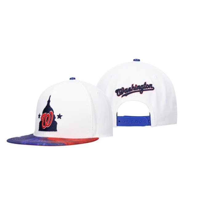 Washington Nationals Dip-Dye White Snapback Pro Standard Hat