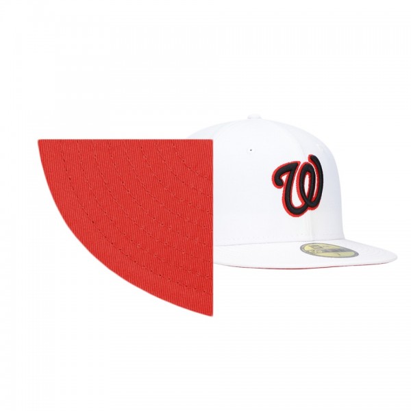 Washington Nationals Red Undervisor White 10th Anniversary Patch 59FIFTY Hat