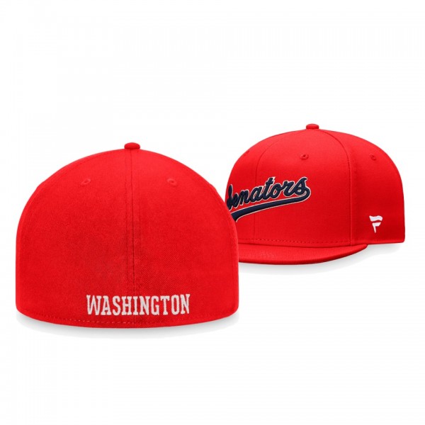 Washington Senators Cooperstown Collection Red Fitted Hat