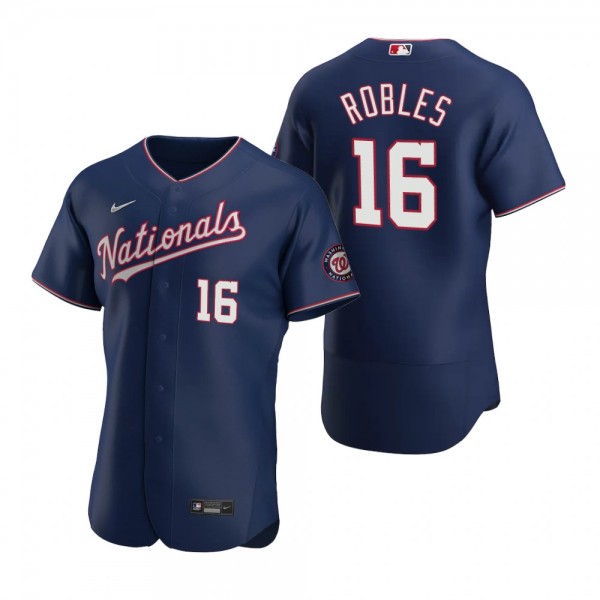Men's Washington Nationals Victor Robles Navy Authentic Alternate Jersey