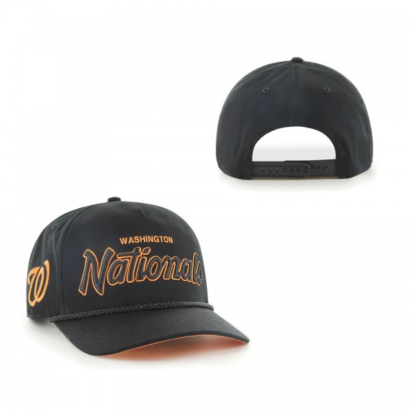 Washington Nationals '47 Mango Undervisor Hitch Snapback Hat Black