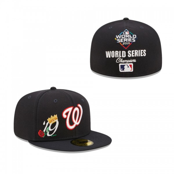 Washington Nationals Navy 2019 World Series Champions Crown 59FIFTY Fitted Hat