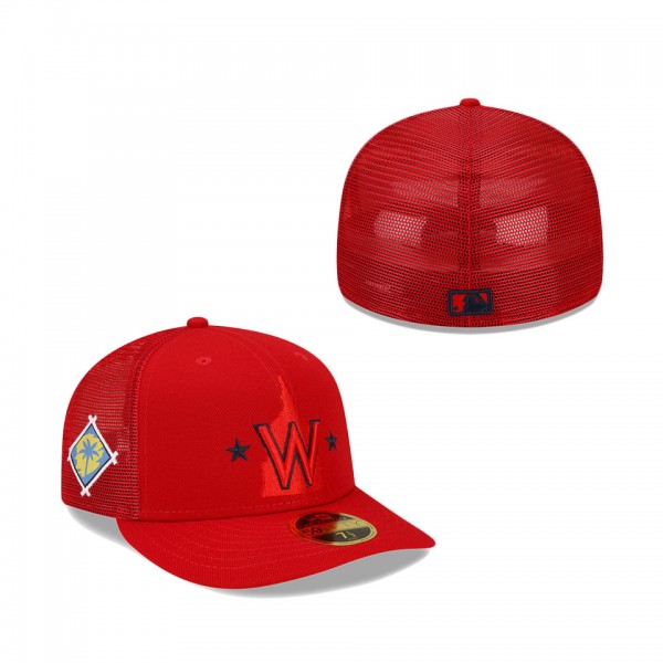 Washington Nationals New Era 2022 Spring Training Low Profile 59FIFTY Fitted Hat Red