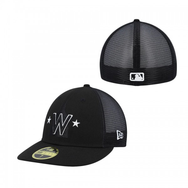 Men's Washington Nationals New Era Black 2022 Batting Practice Team Low Profile 59FIFTY Fitted Hat