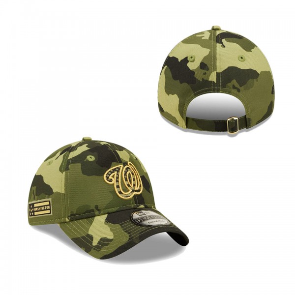 Men's Washington Nationals New Era Camo 2022 Armed Forces Day 9TWENTY Adjustable Hat