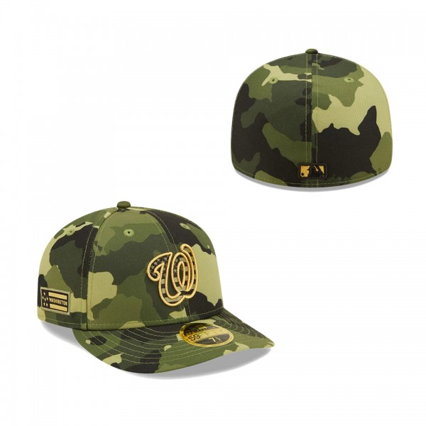 Men's Washington Nationals New Era Camo 2022 Armed Forces Day On-Field Low Profile 59FIFTY Hat