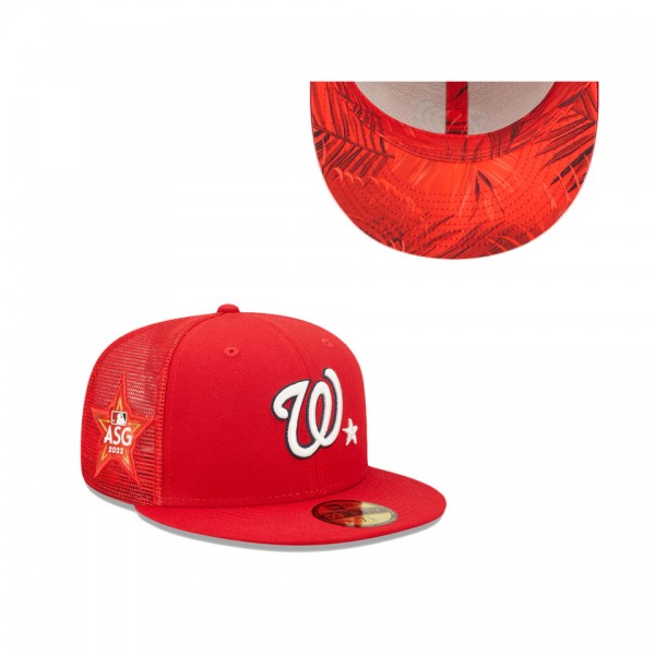 Washington Nationals Red 2022 MLB All-Star Game Workout 59FIFTY Fitted Hat