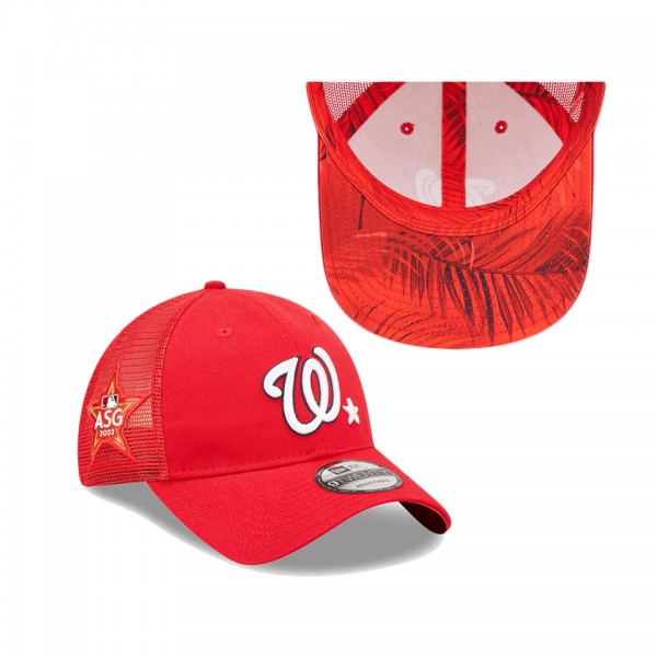Washington Nationals Red 2022 MLB All-Star Game Workout 9TWENTY Adjustable Hat