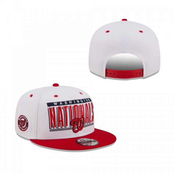 Washington Nationals New Era Retro Title 9FIFTY Snapback Hat White Red