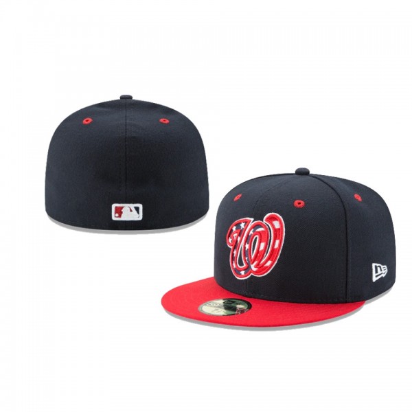 Youth Washington Nationals Authentic Collection Black 59FIFTY Fitted Hat