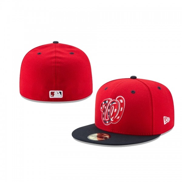 Youth Washington Nationals Authentic Collection Red 59FIFTY Fitted On-Field Hat