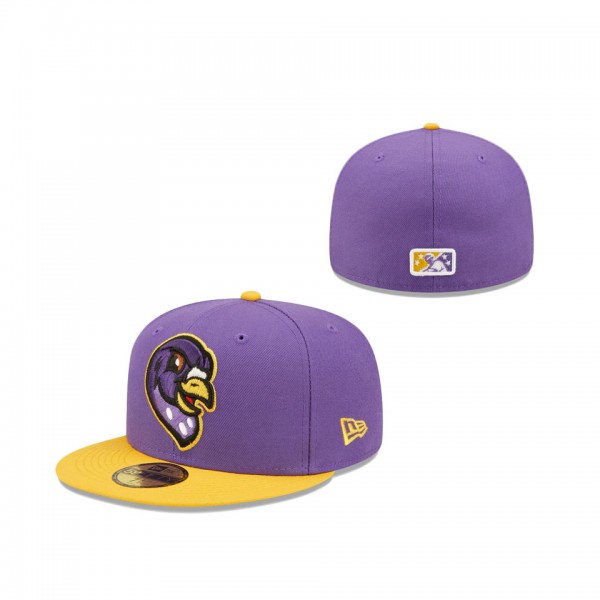 Men's Akron RubberDucks New Era Purple Homers Theme Night 59FIFTY Fitted Hat