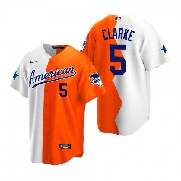 MLB Denzel Clarke Split White Orange 2022 All-Star Futures Game Jersey