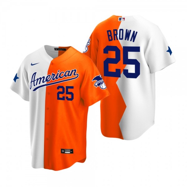 MLB Hunter Brown Split White Orange 2022 All-Star Futures Game Jersey