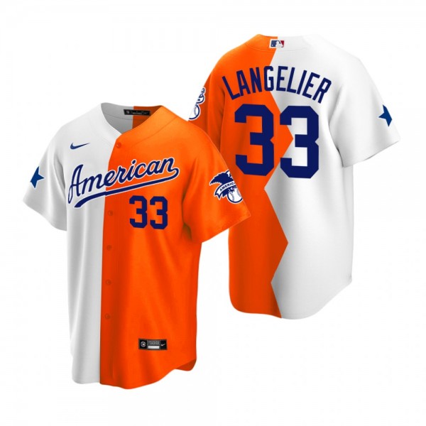 MLB Shea Langeliers Split White Orange 2022 All-Star Futures Game Jersey