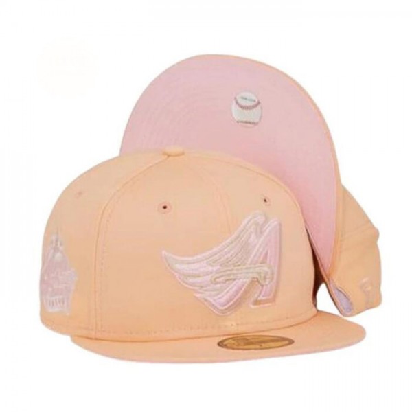 New Era Anaheim Angels Peaches Cream Pink Under Brim 59FIFTY Fitted Hat