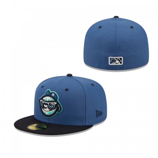Men's Asheville Tourists New Era Royal Authentic Collection 59FIFTY Fitted Hat