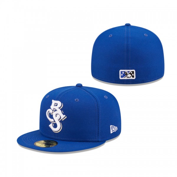 Men's Biloxi Shuckers New Era Blue Authentic Collection 59FIFTY Fitted Hat