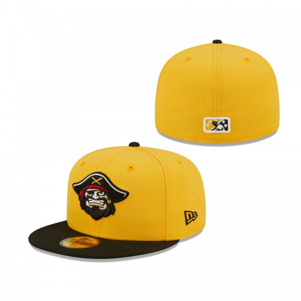 Men's Bradenton Marauders New Era Yellow Authentic Collection 59FIFTY Fitted Hat