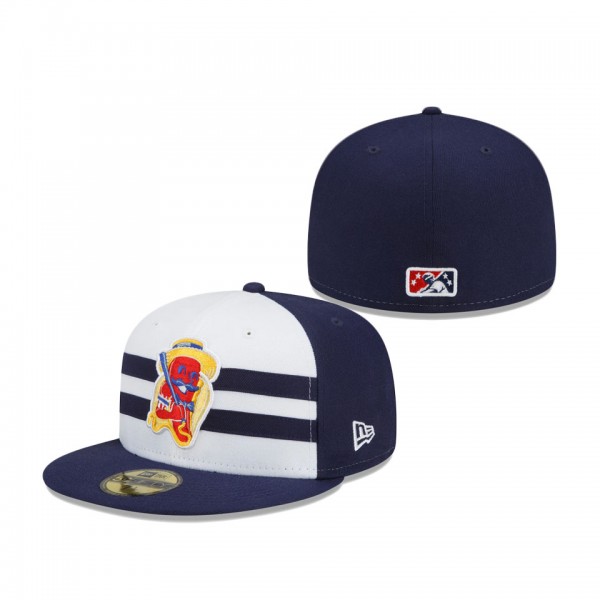 Men's Brooklyn Cyclones New Era White Coney Island Franks Theme Night 59FIFTY Fitted Hat