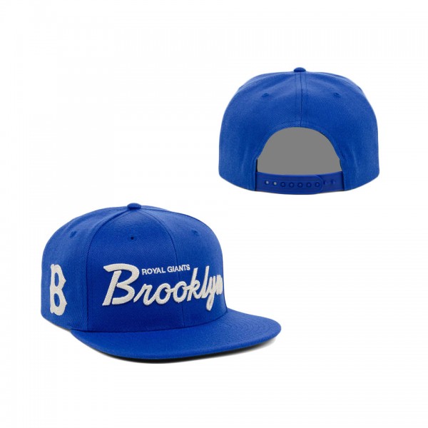 Men's Brooklyn Royal Giants Rings & Crwns Royal Snapback Hat