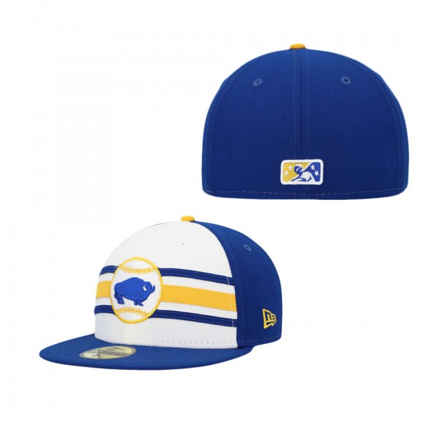 Buffalo Bisons White Theme Night Fitted Hat