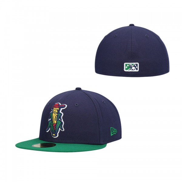 Men's Cedar Rapids Kernels New Era Navy Authentic Collection Team Alternate 59FIFTY Fitted Hat