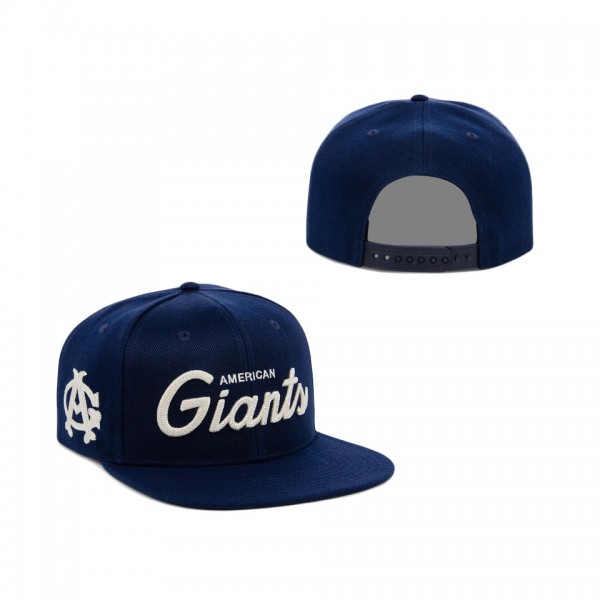 Men's Chicago American Giants Rings & Crwns Navy Snapback Hat