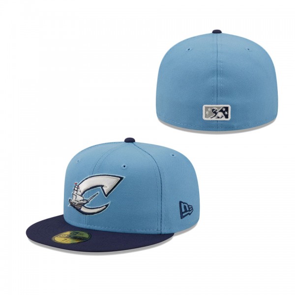 Men's Columbus Clippers New Era Light Blue Authentic Collection 59FIFTY Fitted Hat