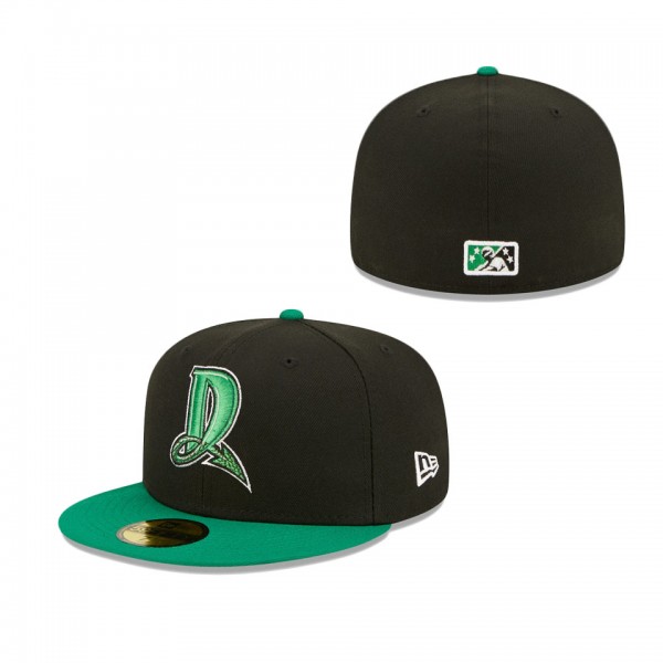 Men's Dayton Dragons New Era Black Authentic Collection 59FIFTY Fitted Hat