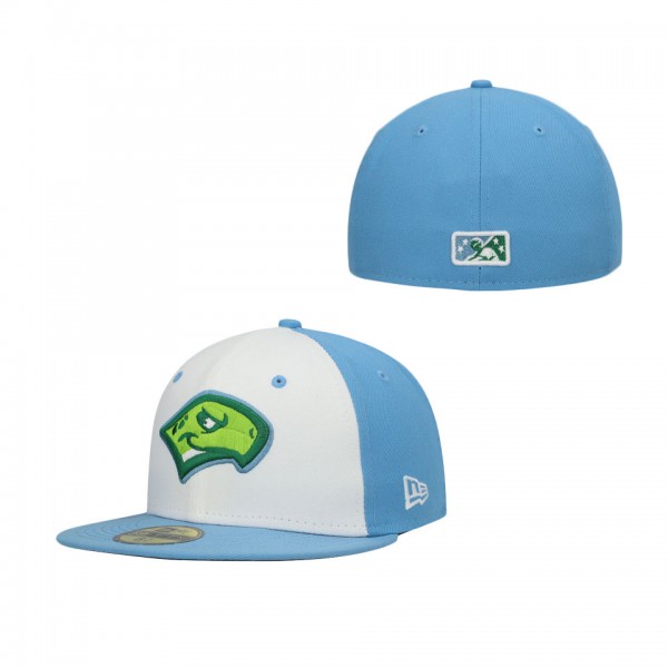 Men's Daytona Tortugas New Era White Authentic Collection Road 59FIFTY Fitted Hat