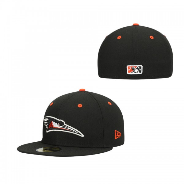Men's Delmarva Shorebirds New Era Black Authentic Collection Team Home 59FIFTY Fitted Hat