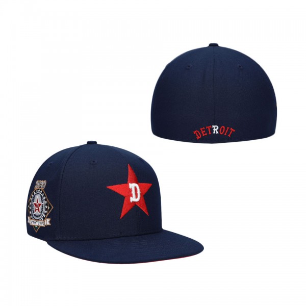 Men's Detroit Stars Rings & Crwns Navy Team Fitted Hat