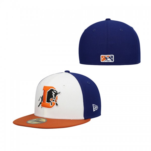 Men's Durham Bulls New Era White Authentic Collection Team Alternate 59FIFTY Fitted Hat
