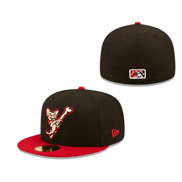 Men's El Paso Chihuahuas New Era Black Red Authentic Collection 59FIFTY Fitted Hat