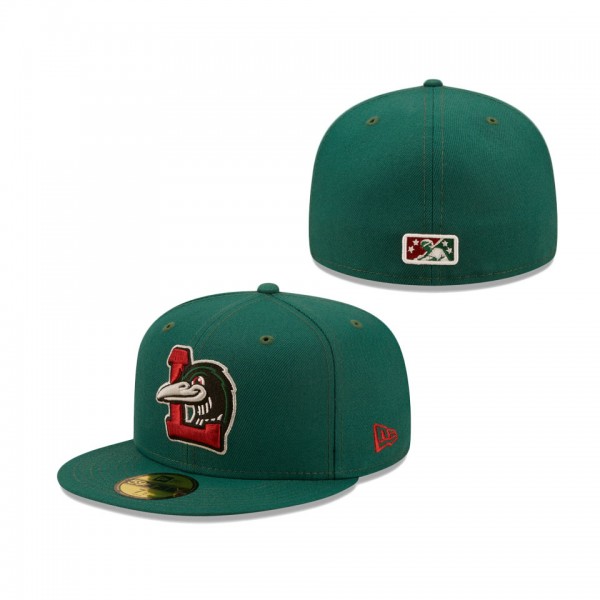 Men's Great Lakes Loons New Era Green Authentic Collection 59FIFTY Fitted Hat