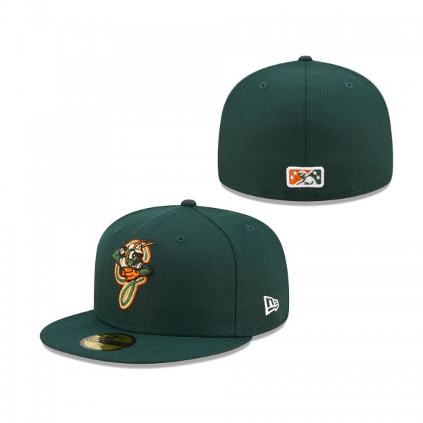Men's Greensboro Grasshoppers New Era Green Authentic Collection 59FIFTY Fitted Hat