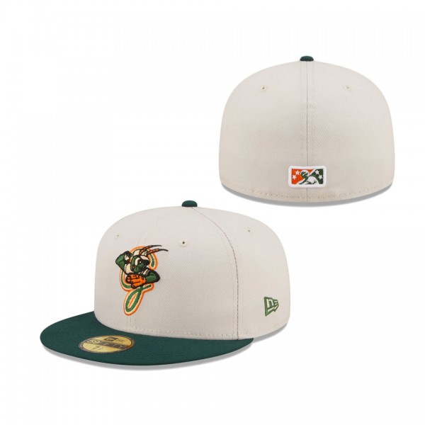 Men's Greensboro Grasshoppers New Era Natural Authentic Collection 59FIFTY Fitted Hat