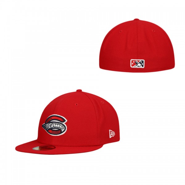 Greenville Drive Red Authentic Collection Team Home 59FIFTY Fitted Hat